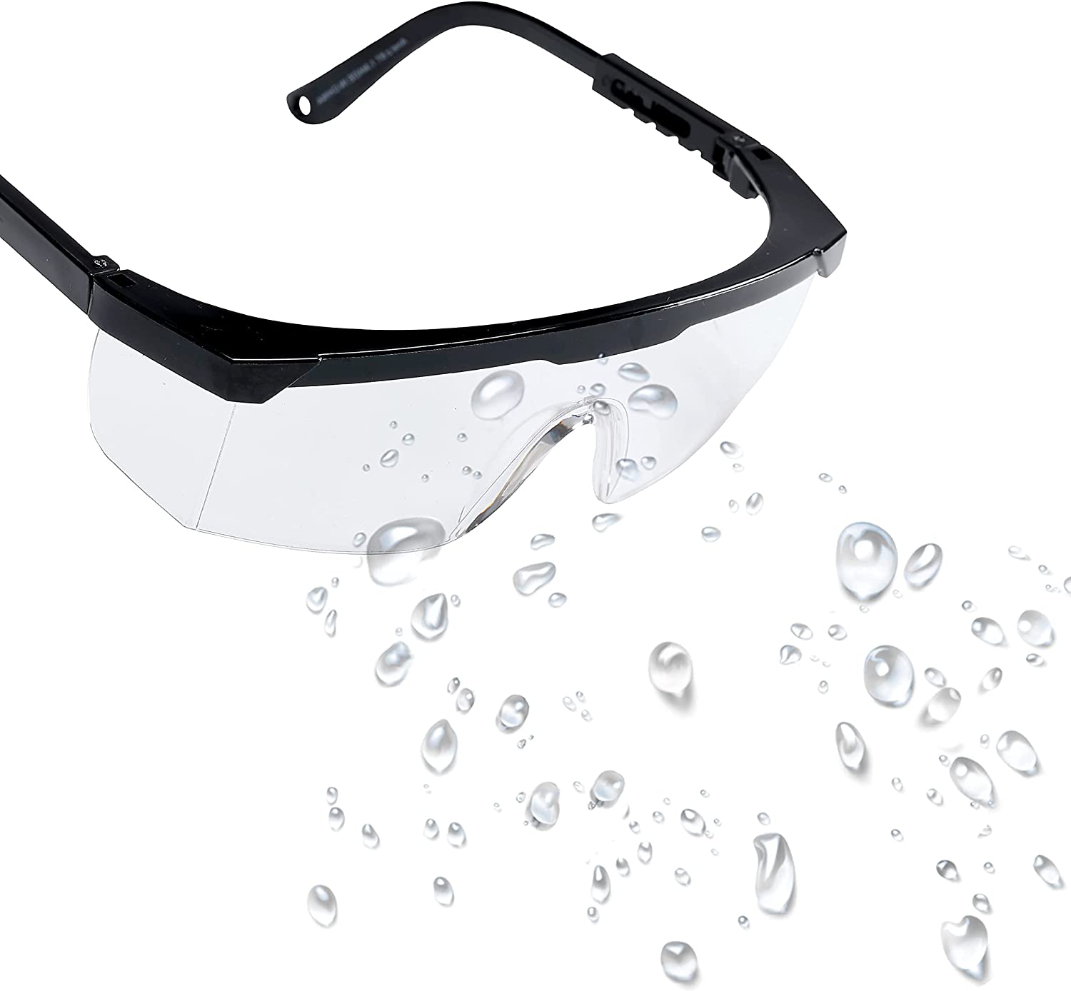 UNCO-Safety Glasses， Anti Fog Safety Glasses with Adjustable Arms， Safety Glasses Anti Fog， Clear Safety Glasses， Lab Safety Glasses， Eye Protection Glasses， Protective Eyewear， Work Glasses