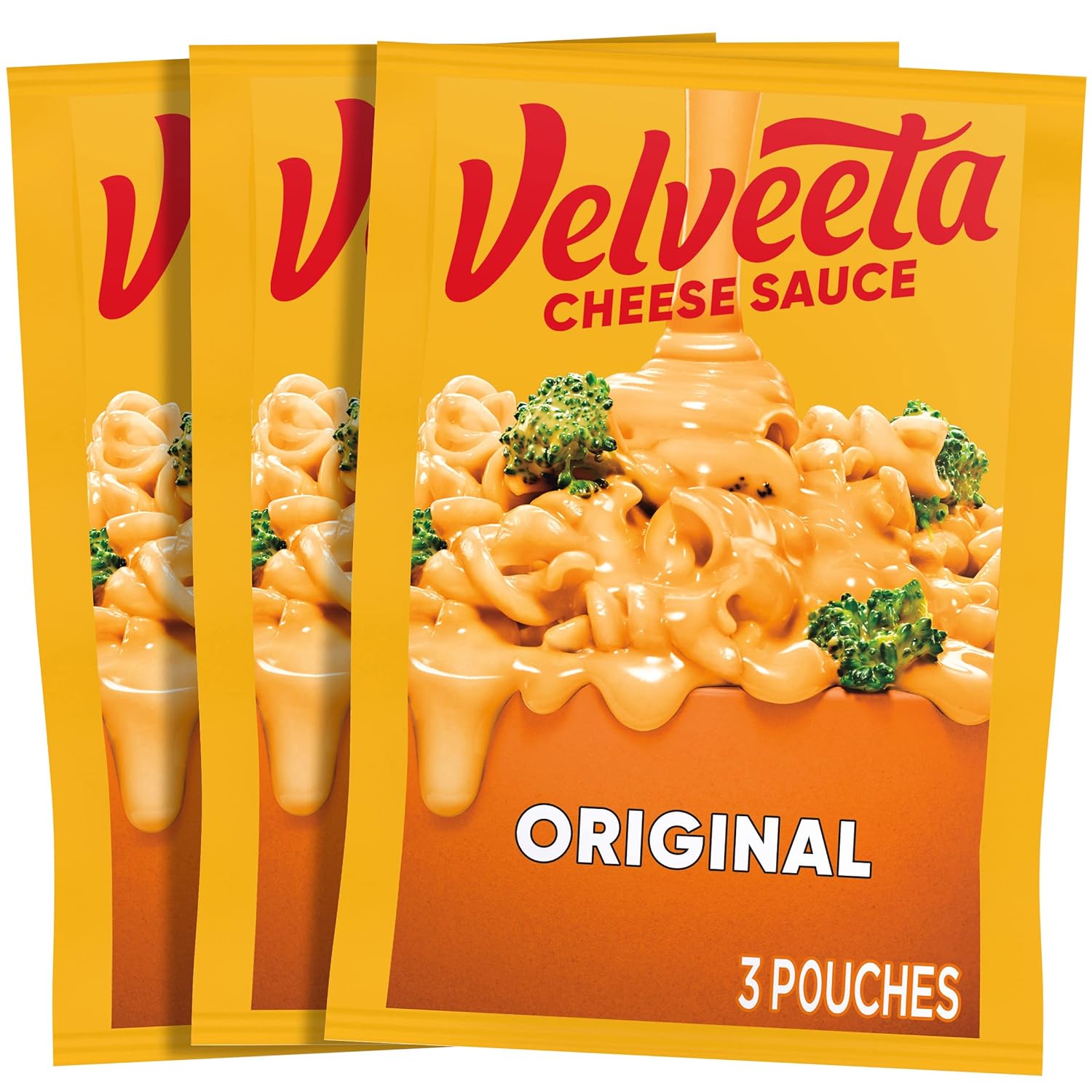 Velveeta Original Cheese Sauce (4 oz Pouches， 3 Count)