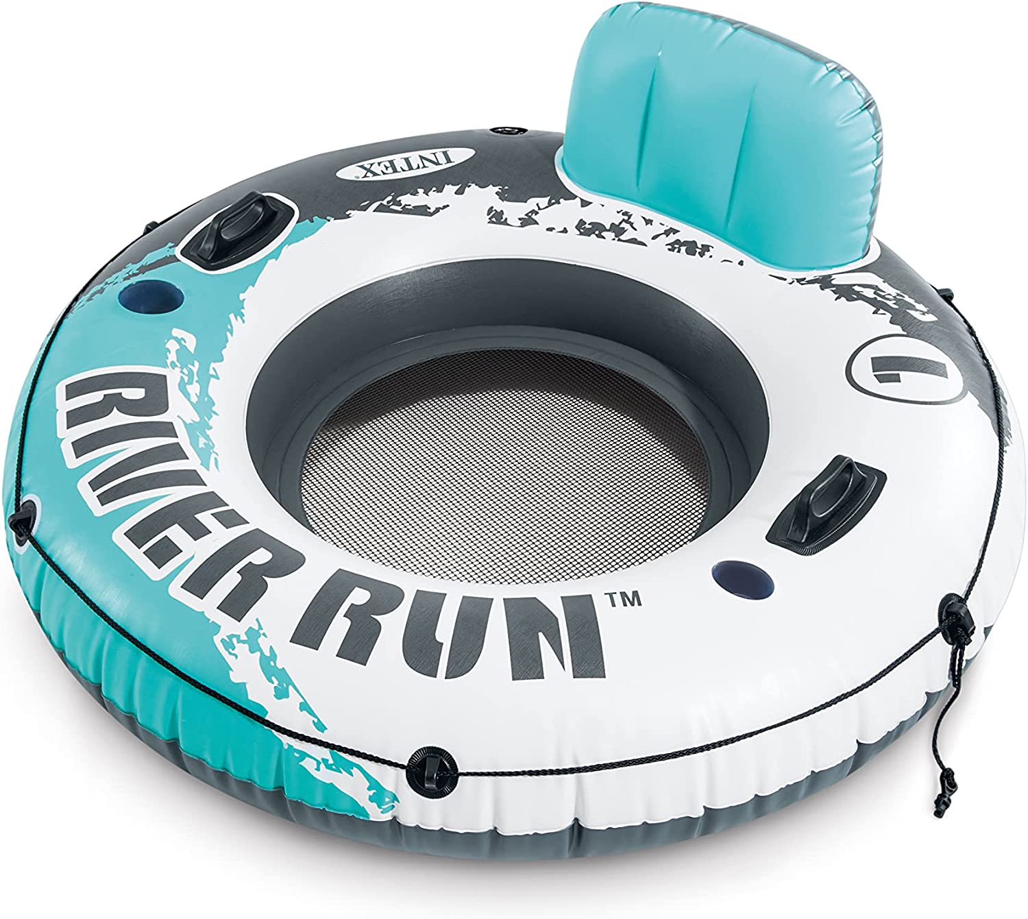 Intex Aqua River Run 1 Fire Edition Sport Lounge, Inflatable Water Float, 53" Diameter