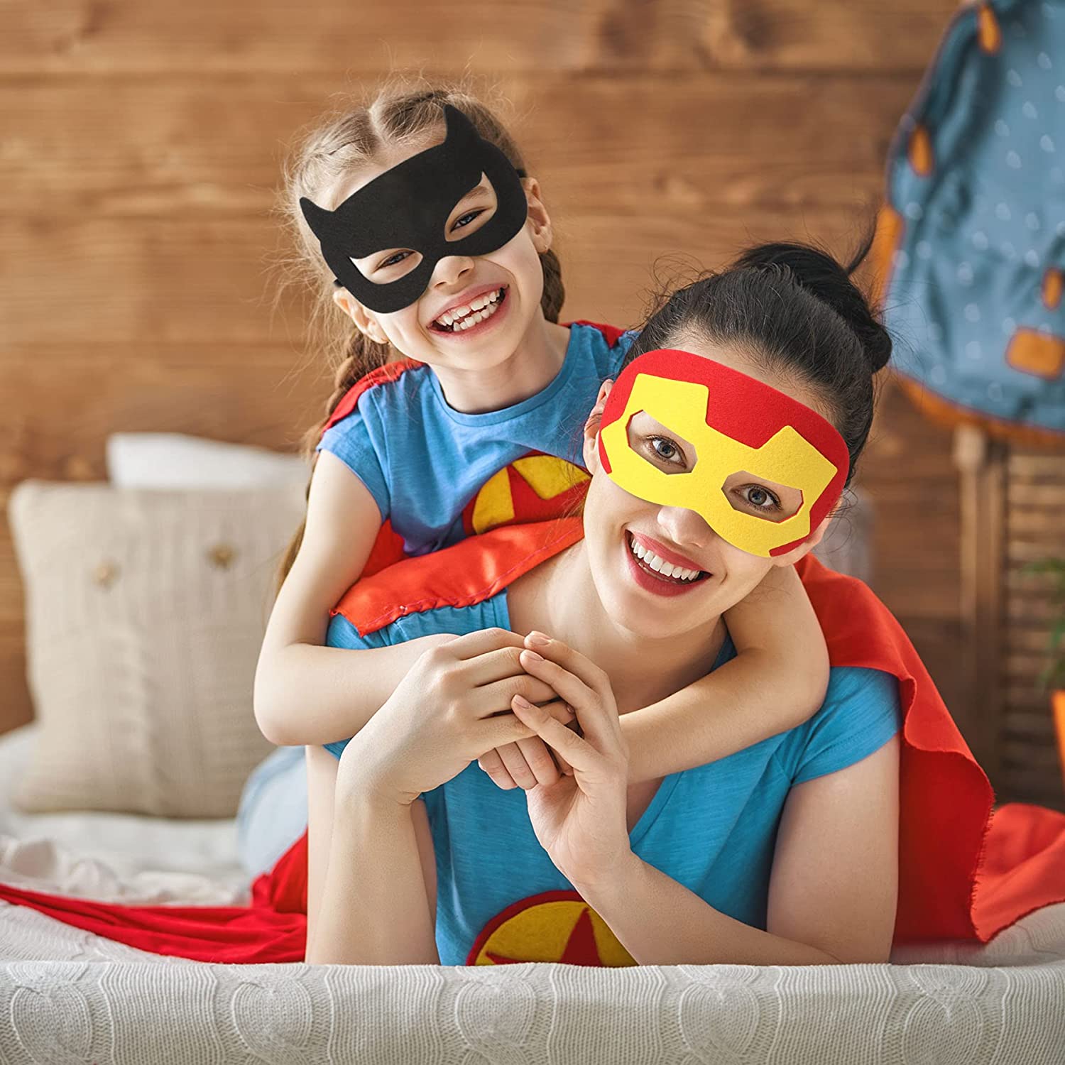 12 Pack Hero Felt Masks Party Favors for Kid， Popular Video Themed Party Supplies Cartoon Super Hero Dress Up Costumes Mask Masquerade Cosplay Birthday Gifts for Children