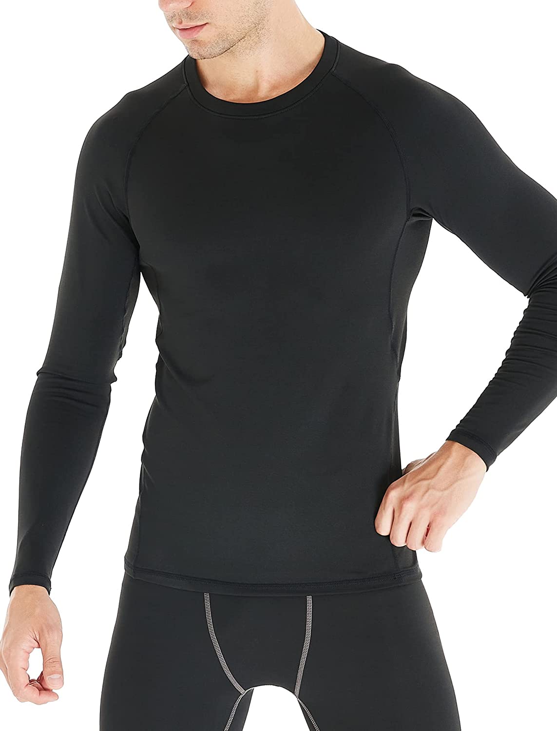 4 Pack Compression Shirts for Men Long Sleeve Athletic Cold Weather Base Layer Undershirt Gear T Shirt for Workout Basketball