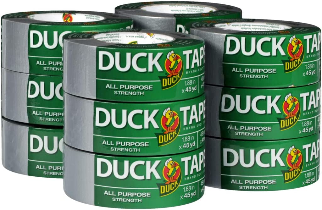 The Original Duck Tape Brand 284358 Duct Tape, 12-Pack 1.88 Inch x 45 Yard, 540 Total Yards Silver