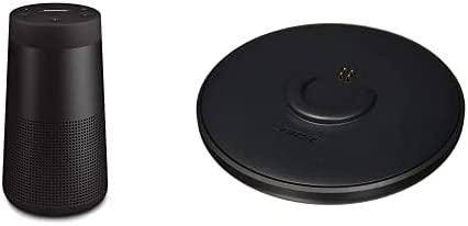 Bose SoundLink Revolve (Series II) Portable Bluetooth Speaker – Wireless Water-Resistant Speaker, Black & SoundLink Revolve Charging Cradle Black