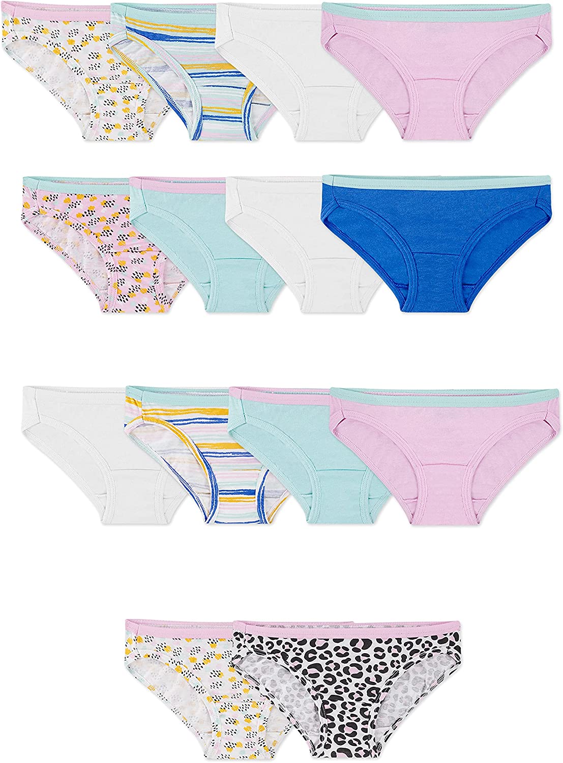 Fruit of the Loom Girls' Cotton Bikini Underwear Multipacks
