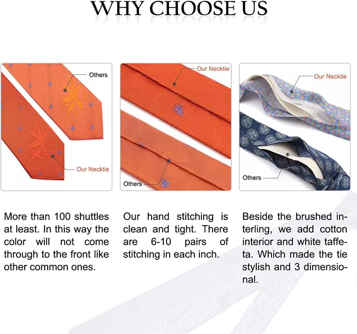 Hi-Tie Extra Long Silk Mens Tie Set Necktie Pocket Square Cuff links Striped Paisley Solid Floral Blue Red Black Gold