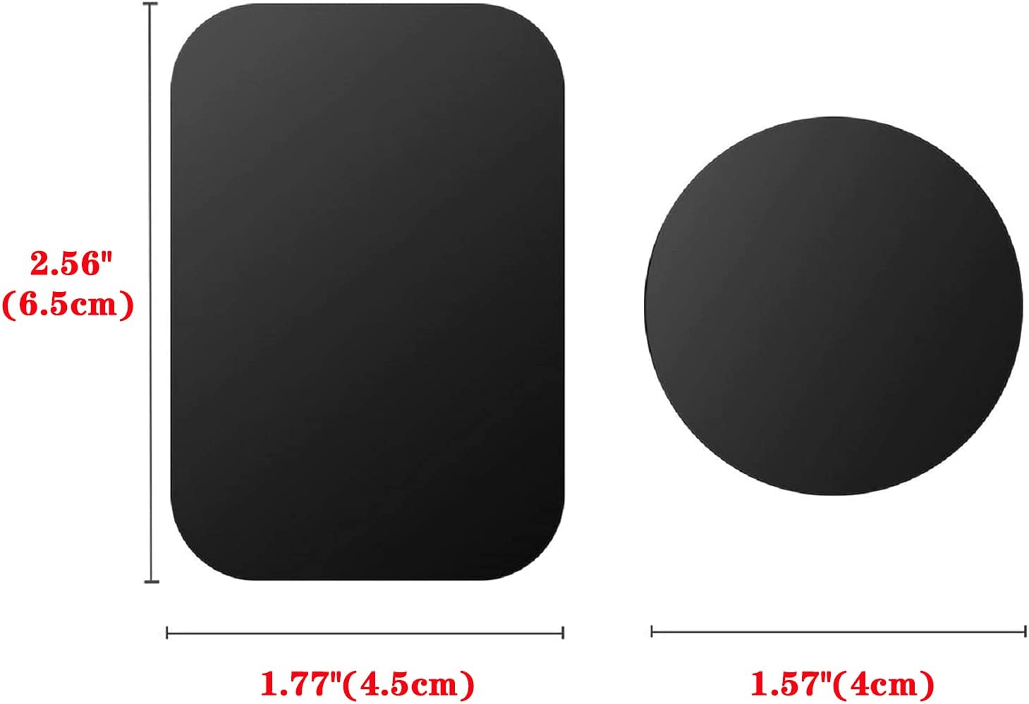 3M Adhesive Phone Magnet,4 Piece Magnet for Phone Case,Metal Plate for Phone Magnet,Magnet for Phone,Magnetic Plate Phone Magnet Plate for Car Very Thin Metal Plates for Phone and Tablet S-07N (Black)