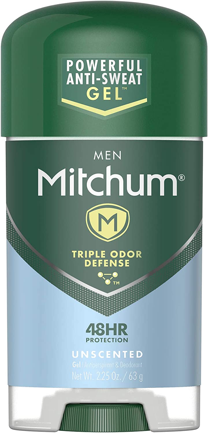 Mitchum Men Gel Antiperspirant Deodorant, Unscented, 2.25oz.