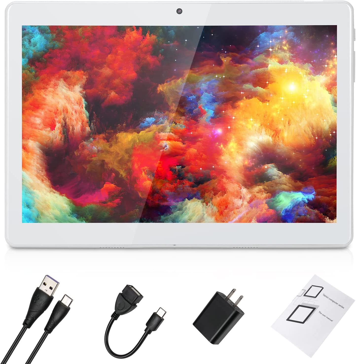 Tablet 10.1 Inch, Android 10.0 Tablets,2GB RAM 32 ROM, Dual 4G Cellular, 2MP+5MP Camera, Octa-Core Processor, WiFi, GPS, Bluetooth, Google Certified Tablet PC 5000mAh Battery