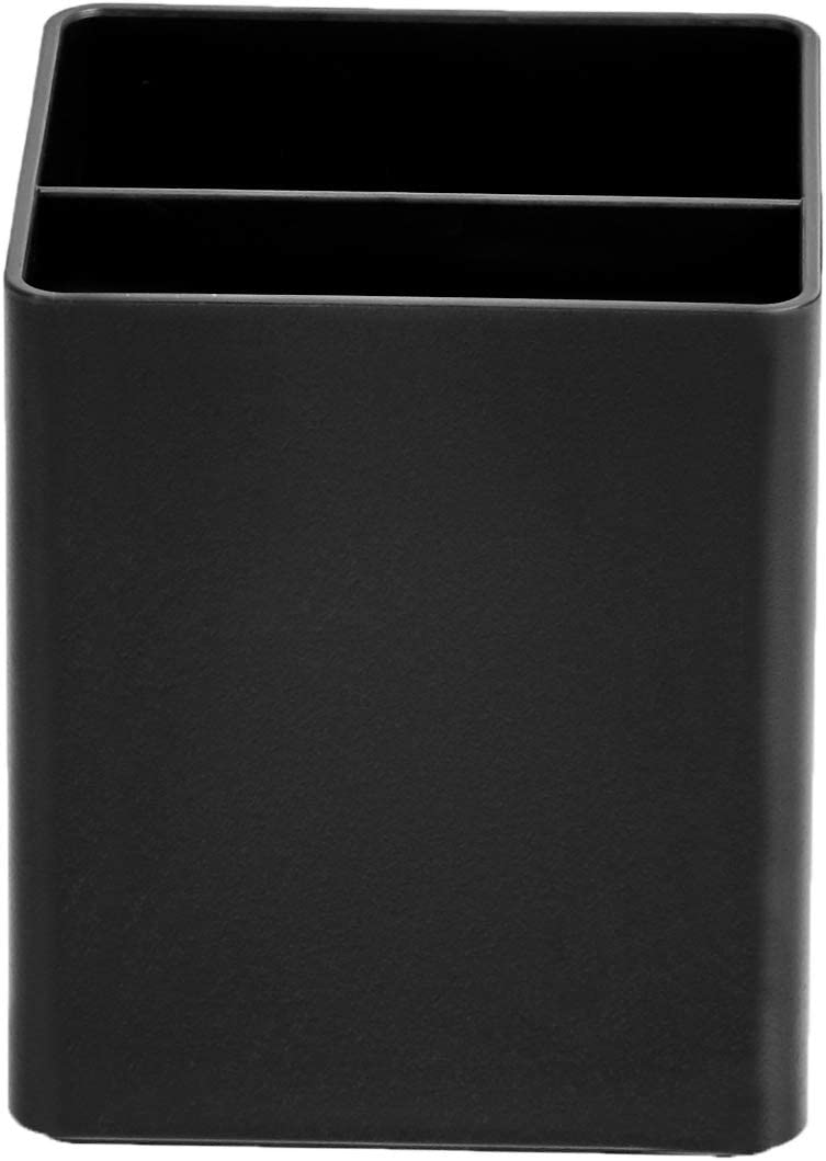 Amazon Basics Plastic Desk Organizer - Pen Cup, Black