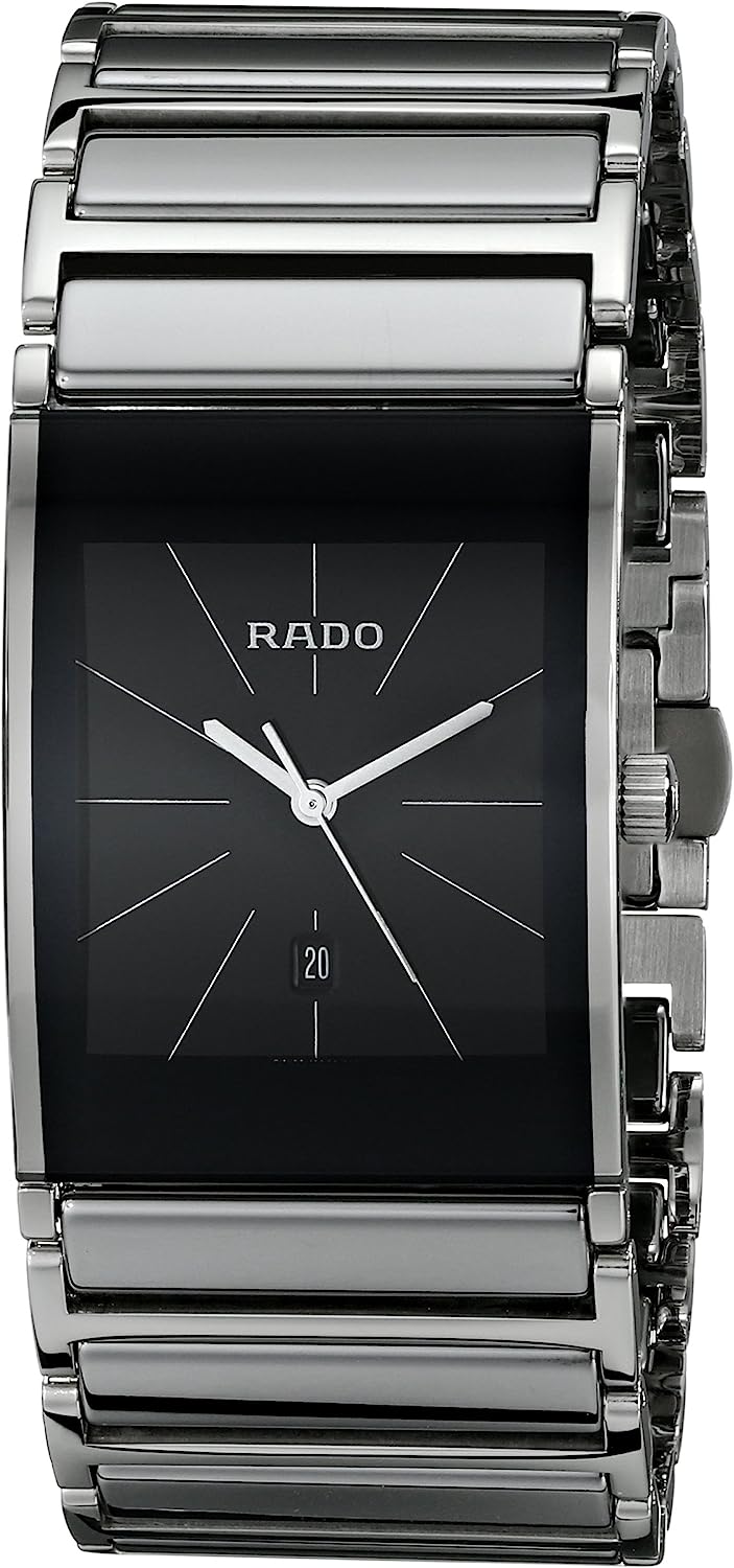 Rado Men's R20784159 Integral Black Dial Platinum Ceramic Watch