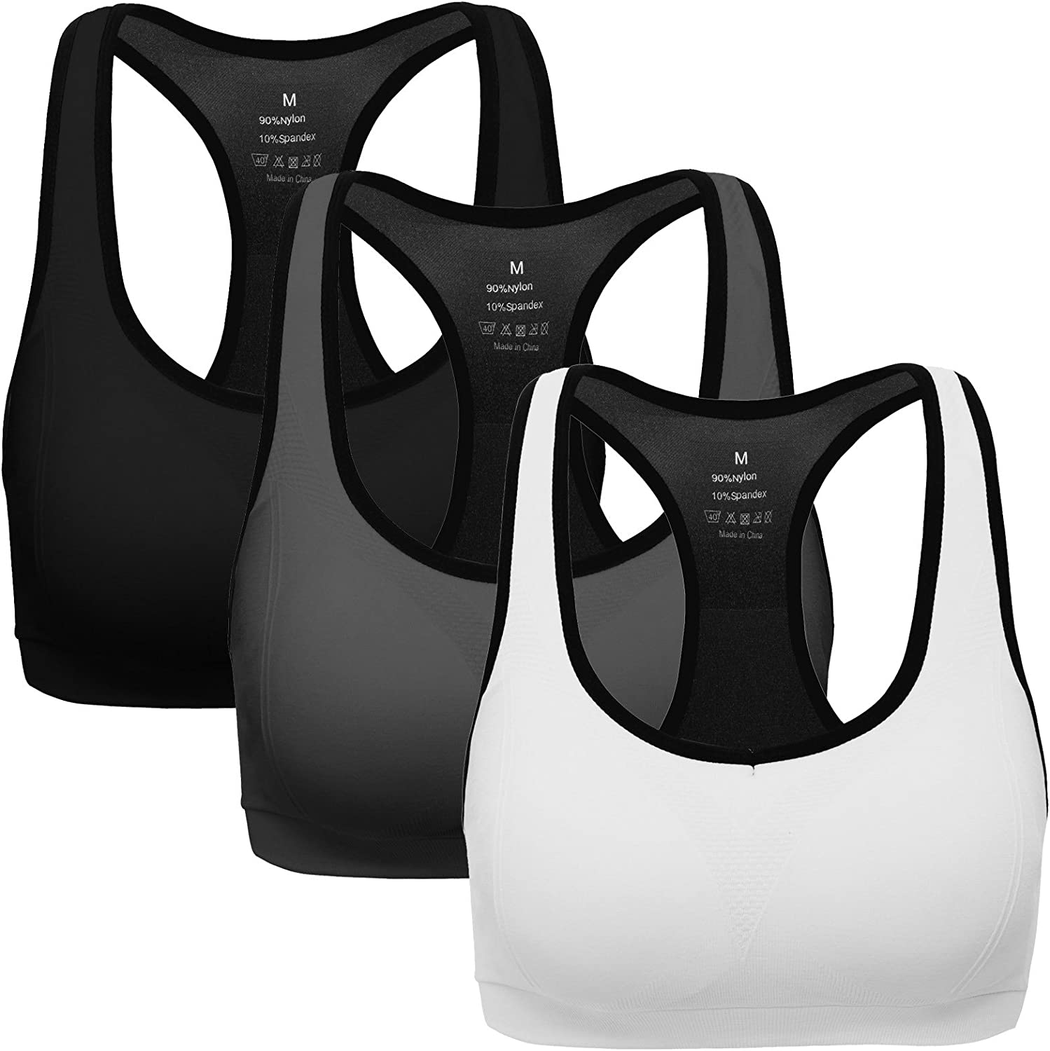 MIRITY Women Racerback Sports Bras - High Impact Workout Gym Activewear Bra