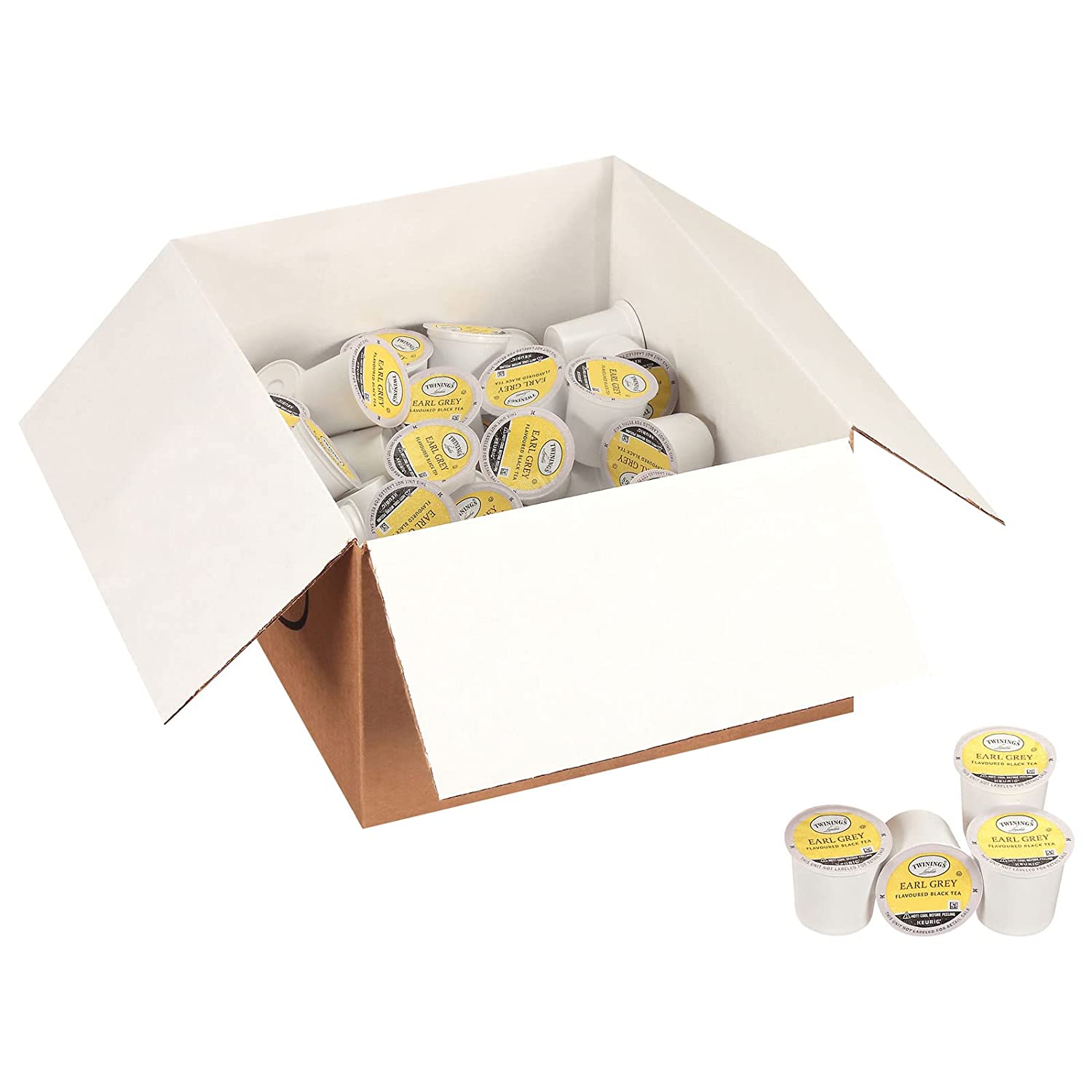 Twinings Earl Grey K-Cup Pods for Keurig， Caffeinated Black Tea Flavoured with Citrus and Bergamot， 56 Count (Pack of 1)