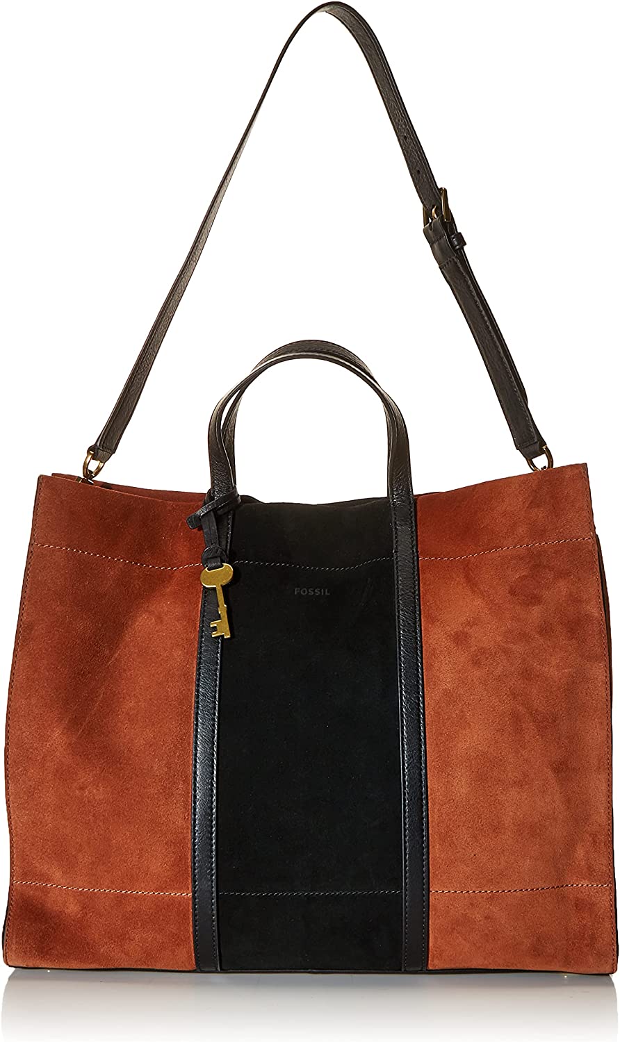 Fossil Women's Carmen Leather Tote Purse Handbag