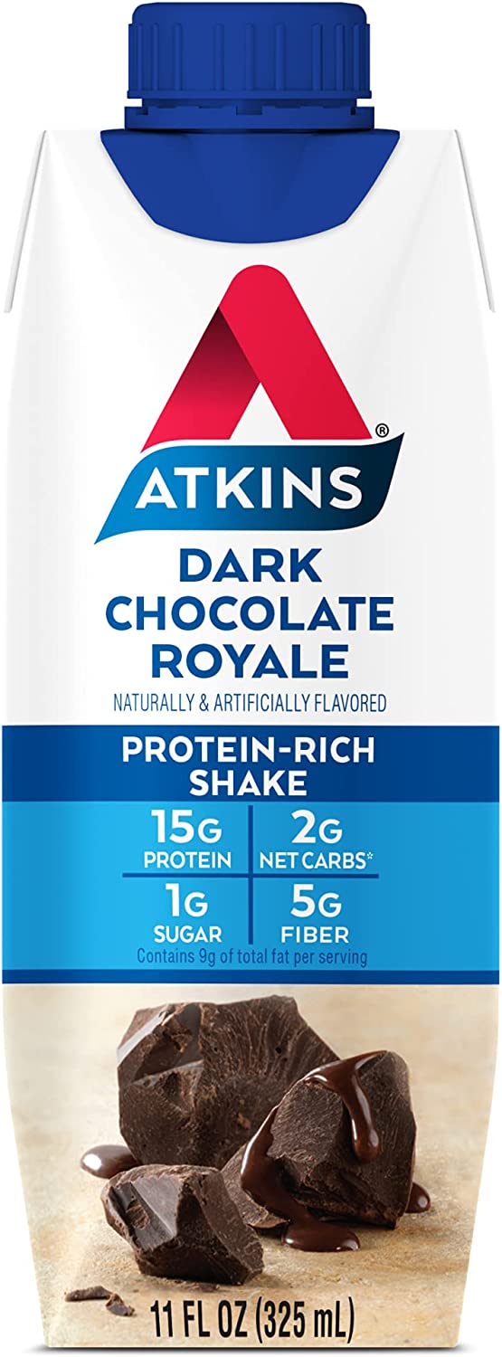 Atkins Strawberry Protein-Rich Shake, Gluten Free, Keto-Friendly, 12 Count