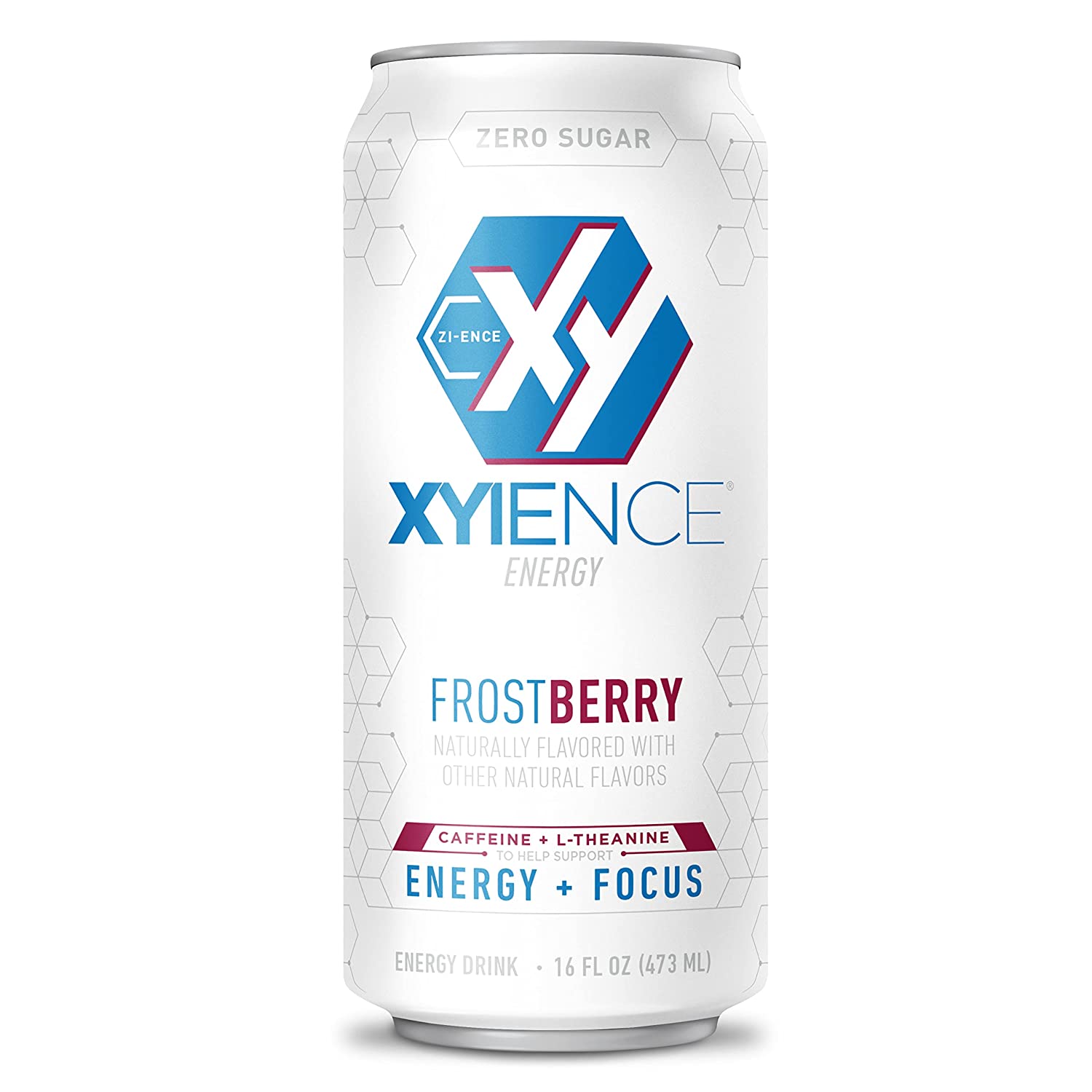 XYIENCE Energy Drink | Frost Berry Blast | Sugar Free | Zero Calories | Natural Flavors | Vitamin Fortified | 16 Ounce (Pack of 12)