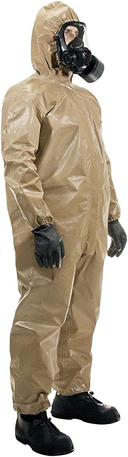 MIRA SAFETY Suit Disposable Protective Coverall with Hood and Elastic Cuff