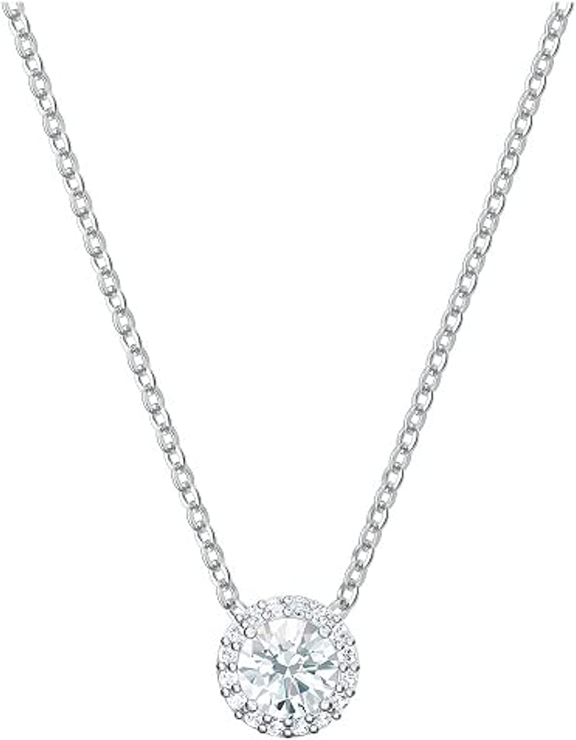 Swarovski Angelic Bracelet and Necklace Jewelry Collection, Rhodium Tone Finish, Clear Crystals