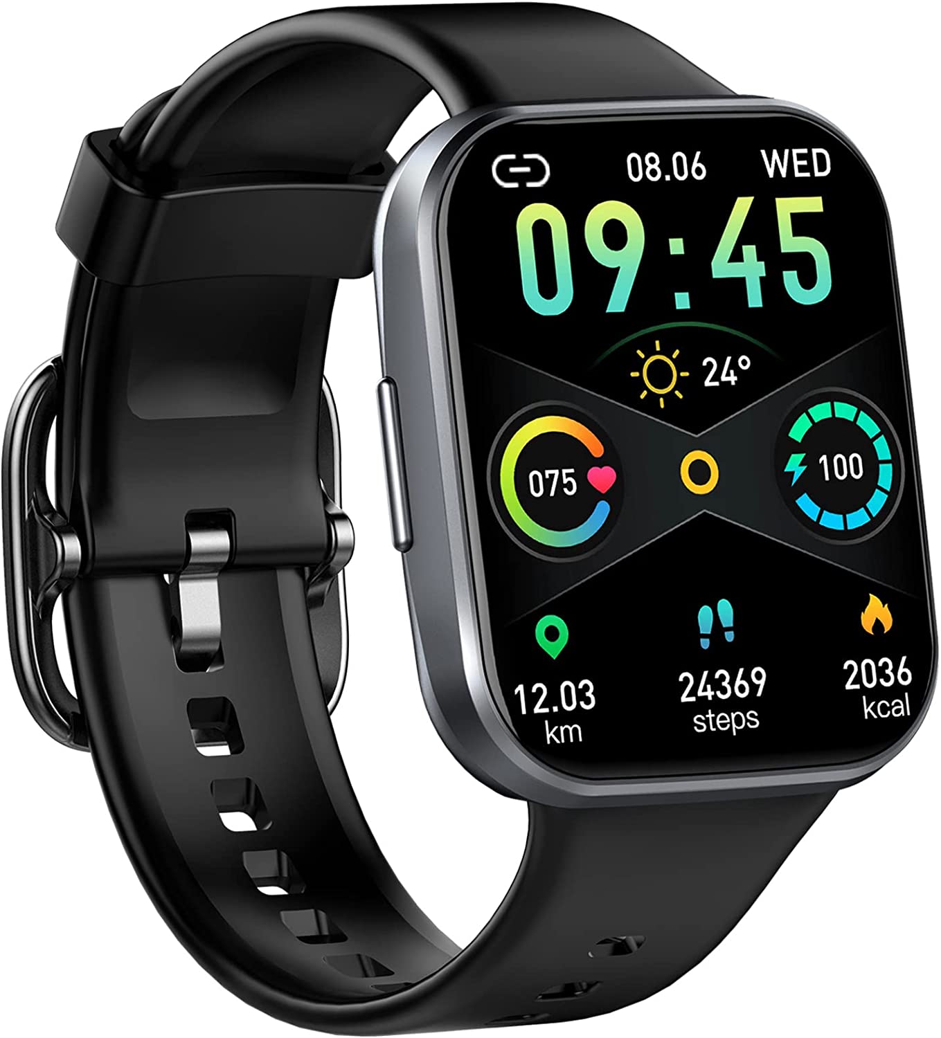Smart Watch for Men Women， 2022 Fitness Tracker 1.69&#34; Touch Screen Smartwatch Fitness Watch 25 Sports IP68 Waterproof， Heart Rate/Sleep Monitor/Pedometer/Calories， Activity Tracker for Android iPh