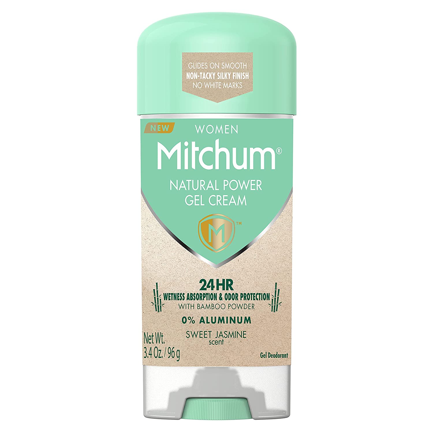 Mitchum Natural Power Gel Cream for Women, Sweet Jasmine, 3.4 oz.