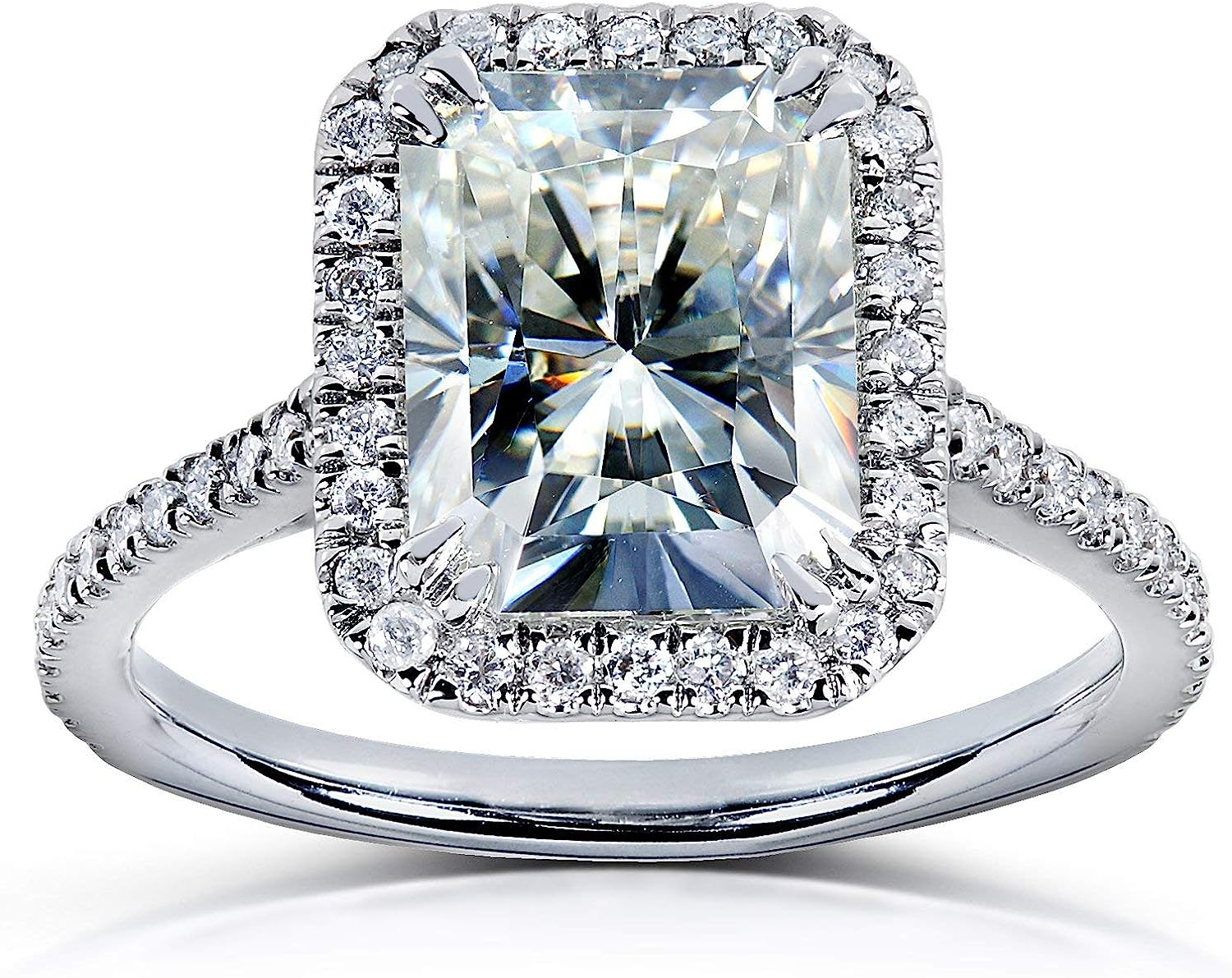 Kobelli Radiant-cut Moissanite Engagement Ring 3 CTW 14k White Gold