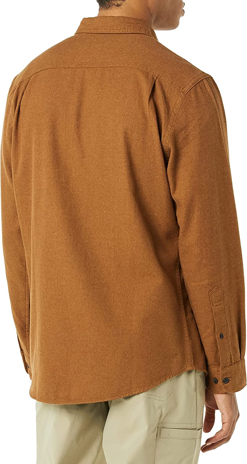 Amazon Essentials Men's Slim-Fit Long-Sleeve Two-Pocket Flannel Shirt