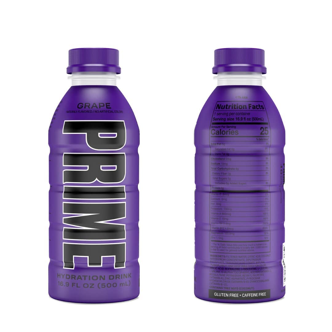 Prime Hydration Sports Drink and Electrolyte Beverage - 2 Pack (Blue Raspberry)