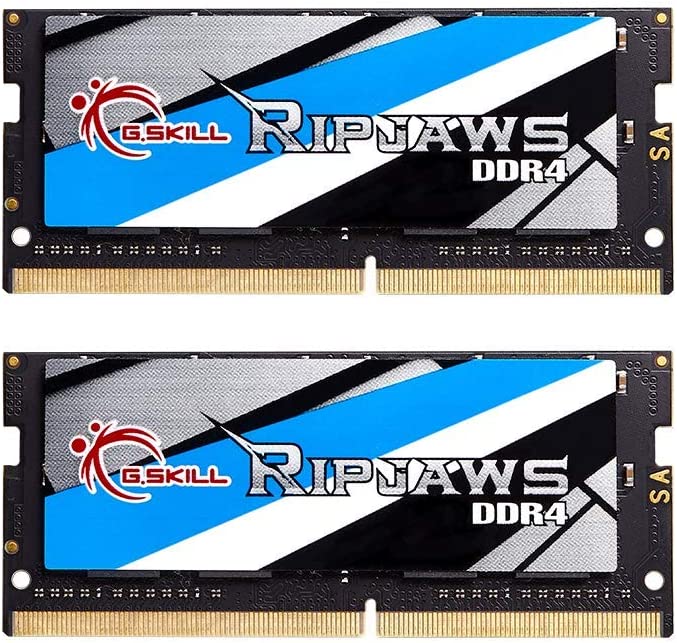 G.Skill Ripjaws SO-DIMM Series 16GB (2 x8 GB) 260-Pin PC4-21300 DDR4 2666 CL19-19-19-43 1.20V Dual Channel Laptop Memory Model F4-2666C19D-16GRS