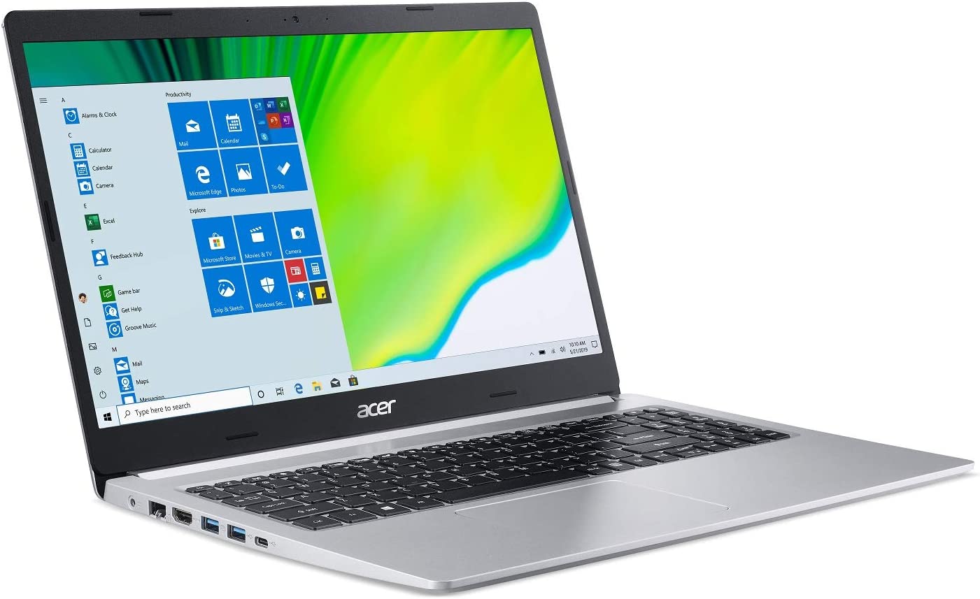 Acer Aspire 5 A515-44-R41B, 15.6" Full HD, AMD Ryzen 5 4500U Hexa-Core Mobile Processor with Radeon Graphics, 8GB DDR4, 256GB NVMe SSD, WiFi 5, HD Webcam, Backlit Keyboard, Windows 10 Home
