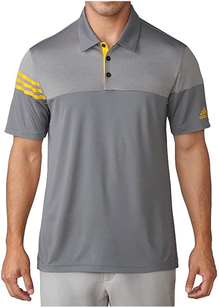 adidas Golf Men's 3-Stripes Heather Block Polo