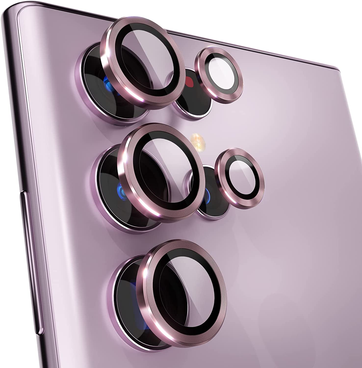 Choiche for Samsung Galaxy S23 Ultra Camera Lens Protector, Scratch-Resistant Tempered Glass with Alloy Edge Camera Cover Screen Protector Decoration Accessories for S23 Ultra 5G 2023 - Burgundy