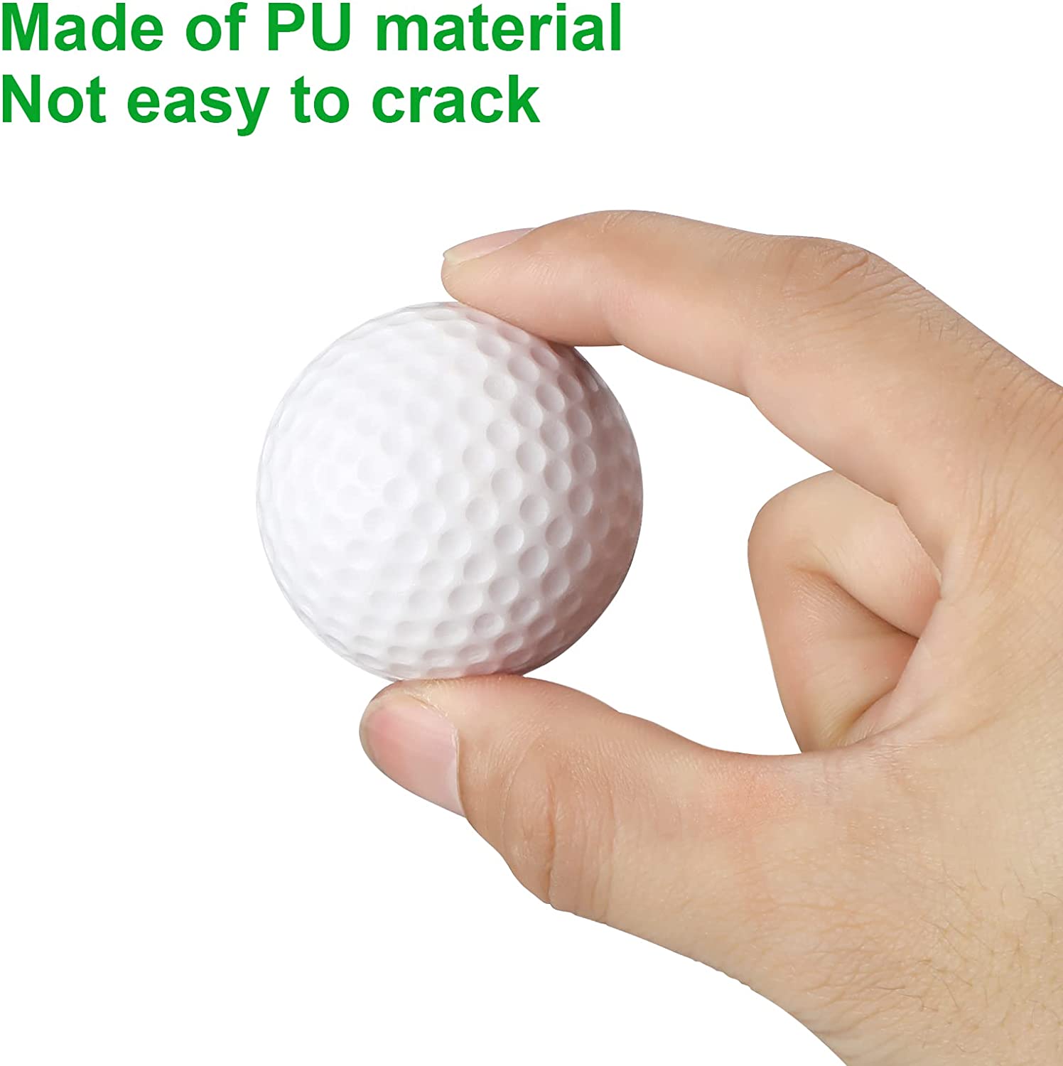 300 Pcs Golf Balls Bulk White Golf Practice Balls Hollow Golf Plastic Ball Secondary Use Hit Away Golf Balls Training Golf Balls for Kids Adults Home Indoor Outdoor Swing Practice