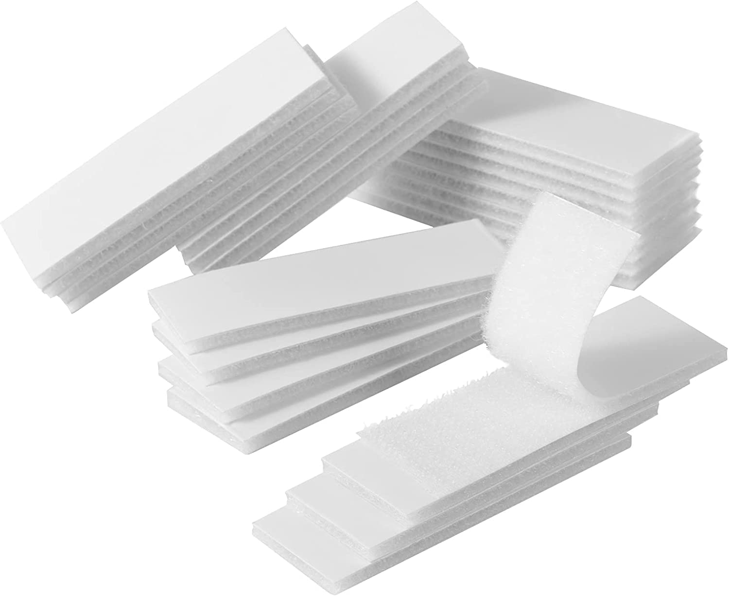 Sticky Back Hook Loop Fastener | 1 x 3 Inch 24 Sets | Aniced Double Sided Sticky Strips with Adhesive Backed for Remote Control - Black