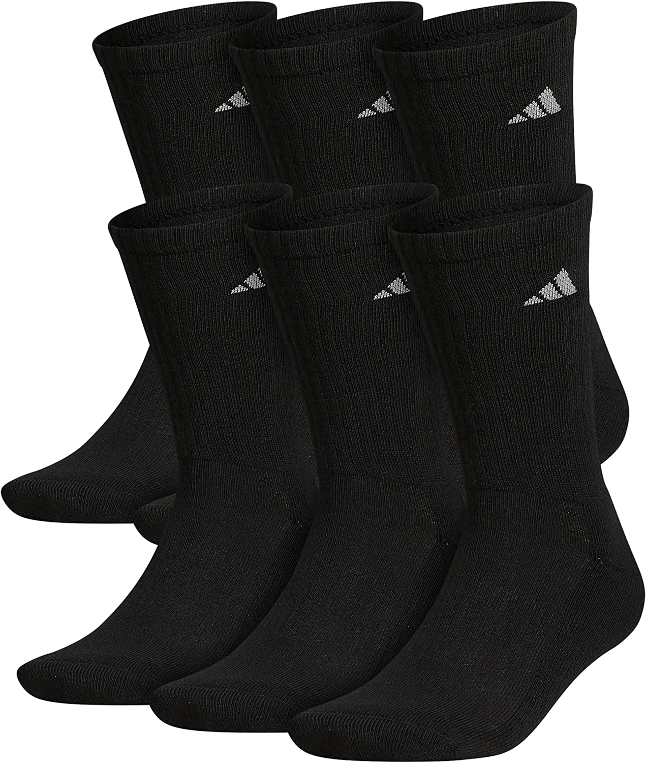 adidas One Size Men's Athletic Cushioned 6-Pack Crew