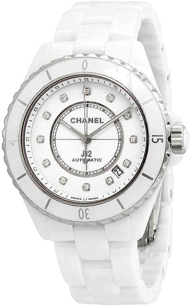 Chanel J12 Diamond White Dial Ladies Watch H5705