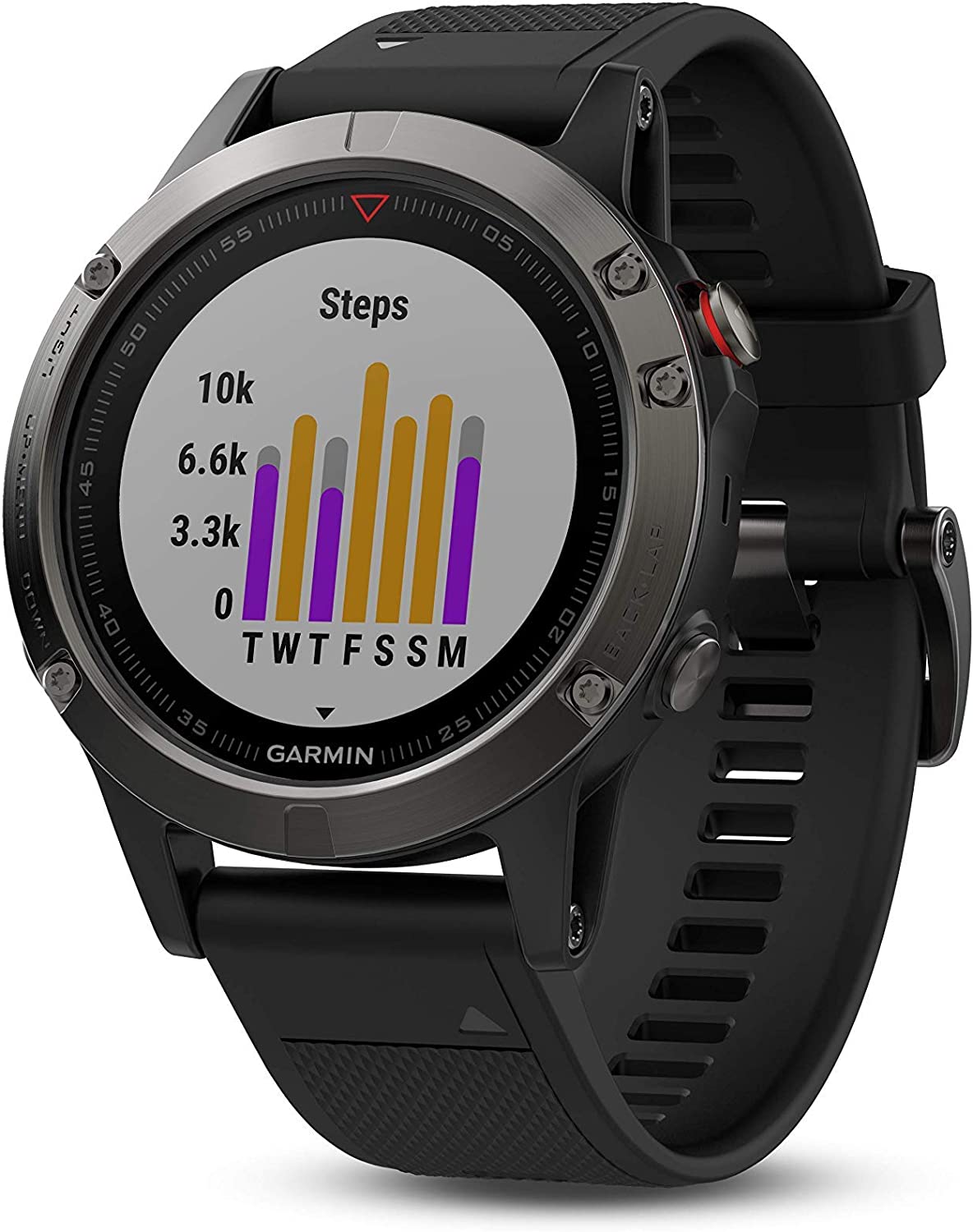 Garmin fēnix 5, Premium and Rugged Multisport GPS Smartwatch, Slate Gray/Black Band, 47 MM