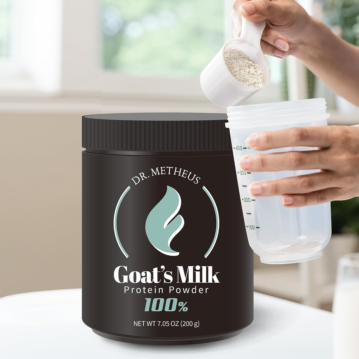 Dr.Metheus Goat Milk Powder 7.05 oz – Powdered Milk Sourced from the Netherlands, Non Fat Milk - Easily Digested, Rich in Protein & Calcium - Gluten Free, Non GMO