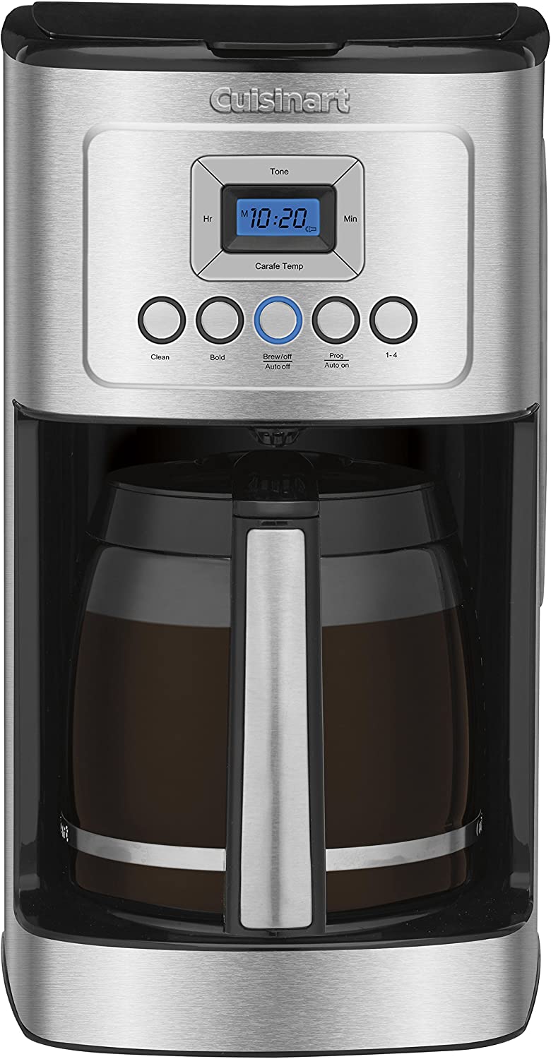 Coffee Maker by Cuisinart, 14-Cup Glass Carafe, Fully Automatic for Brew Strength Control & 1-4 Cup Setting, Stainless Steel, DCC-3200P1