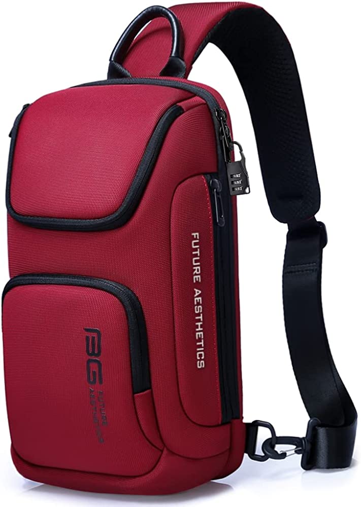 BANGE Sling Bag, Waterproof Men's Chest Bag Shoulder bags Crossbody Sling Backpack for Men…