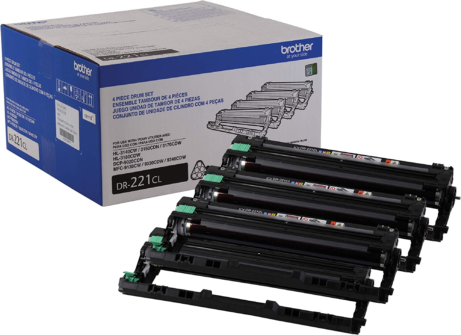 Brother Genuine-Drum Unit, DR221CL, Seamless Integration, Yields Upto 15,000 Pages, Color