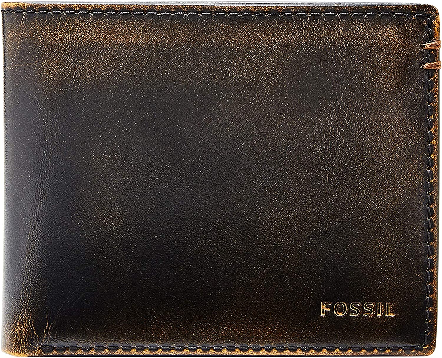 Fossil Men's Leather Bifold Wallet with Flip ID Window