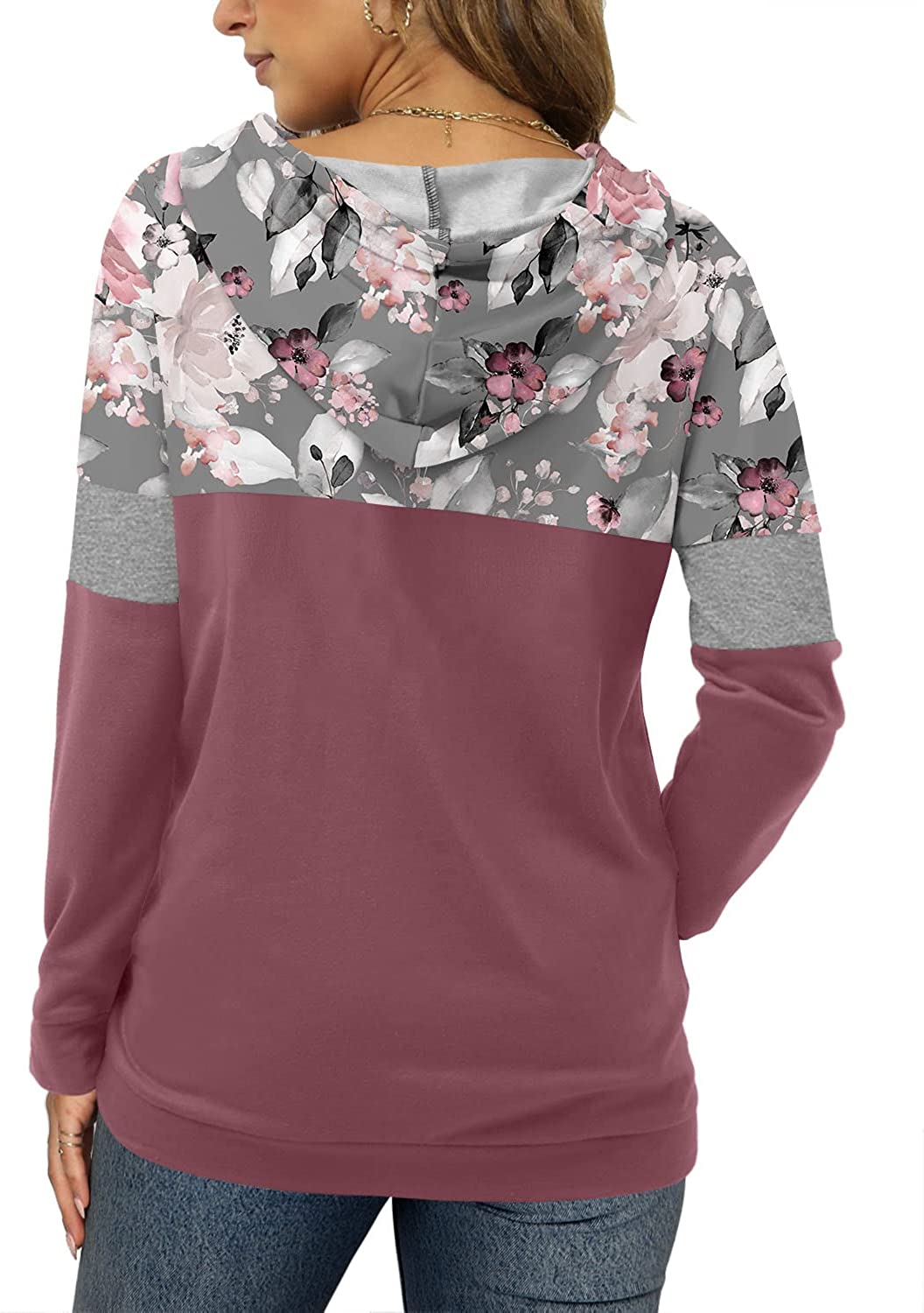 Angerella Hoodies for Women Camo Leopard Print Tops Pullover Hooded Sweatshirt Drawstring with Pocket