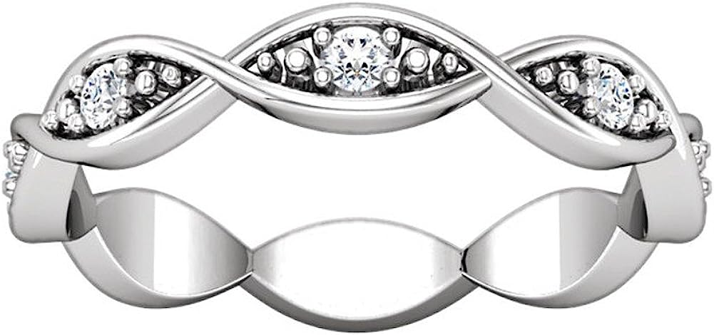 Madina Jewelry 0.80 ct Ladies Round Cut Diamond Eternity Band Ring in Platinum