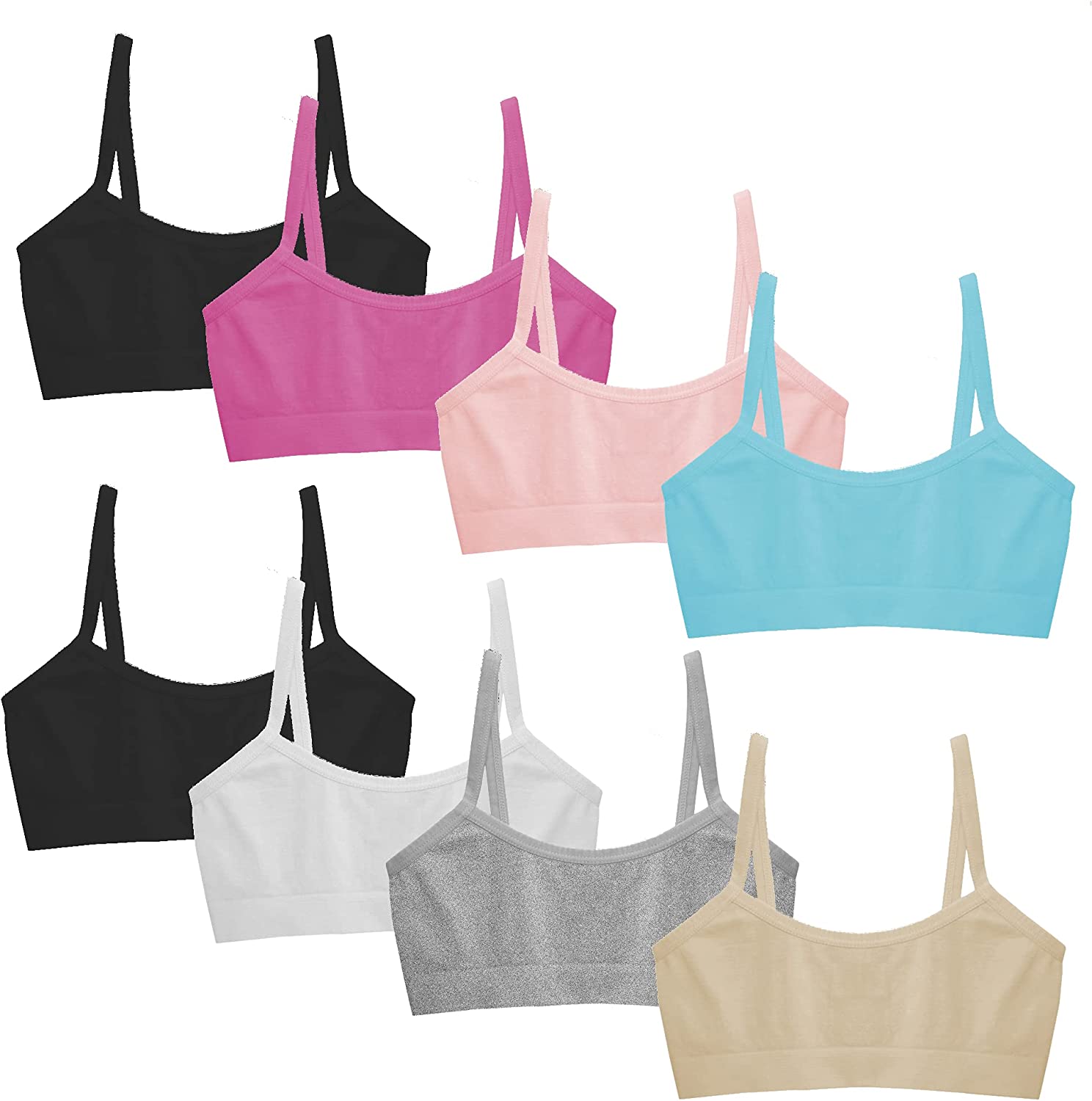Popular Girls Seamless Training Bra - Crop Training Bras for Girls. Best Girls Sports Bra. Multi Piece Bra Pack
